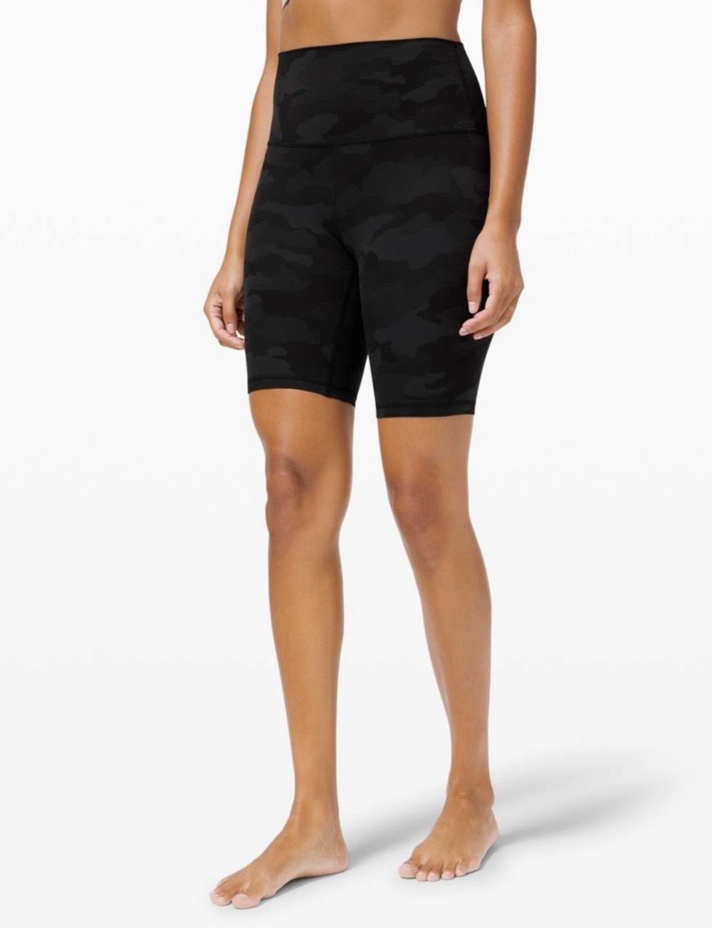Lululemon Align High-Waisted Black Shorts, size 6, 8” inseam
